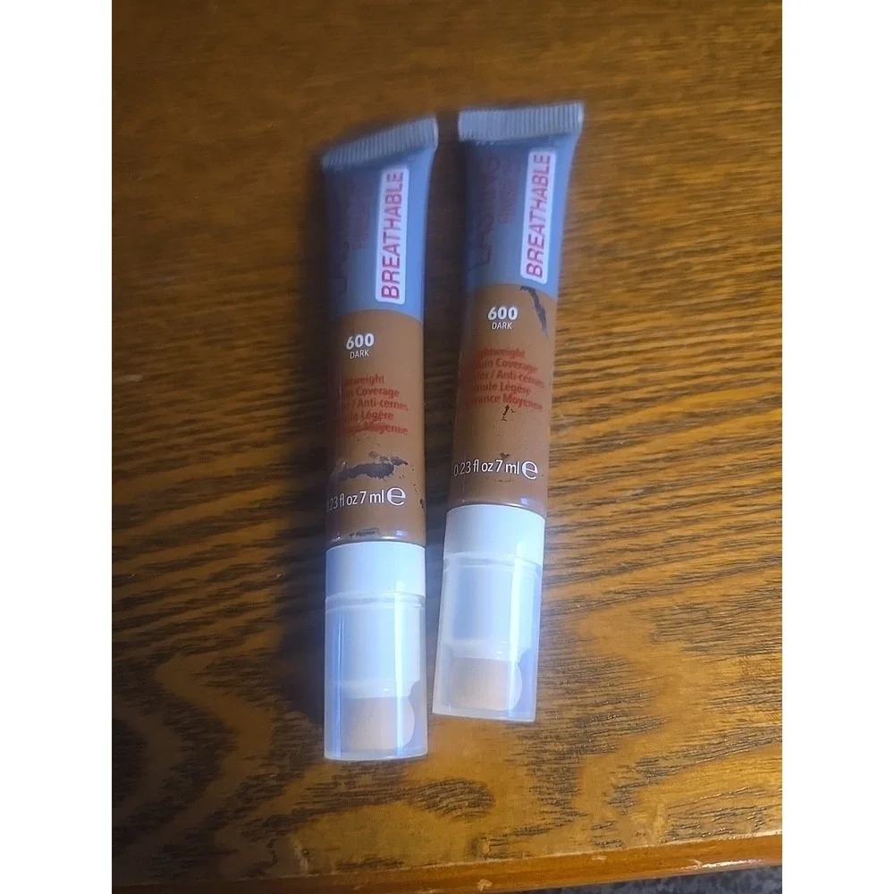 LOT OF (2)  Rimmel London Lasting Finish 25Hr Breathable‎ Concealer #600 DARK